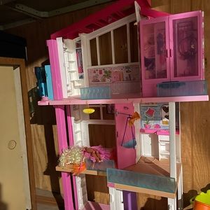 Barbie dream house plus accessories